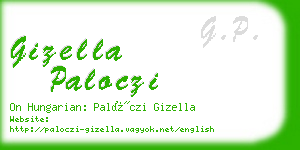 gizella paloczi business card